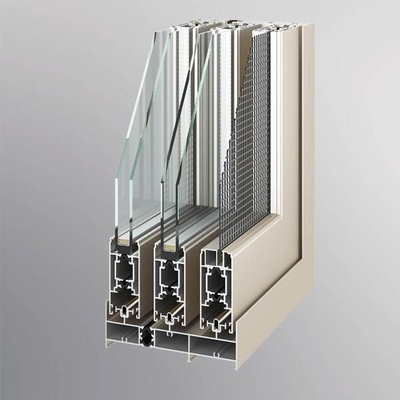 Thermal Break 3 Track Aluminium Sliding Windows With Smooth Lines And Clear Ridges
