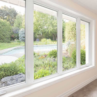Thermal Break 3 Track Aluminium Sliding Windows With Smooth Lines And Clear Ridges