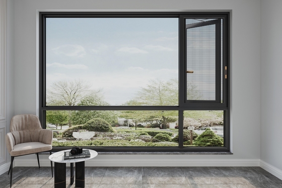 Thermal Break Bridge Aluminium Casement Window Large Frame