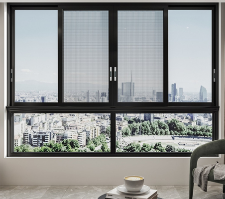 High And Low Rail 6063 Aluminium Sliding Windows With Bearing Pulley