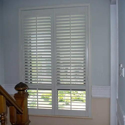 White Color Surface Glass Louver Doors Aluminium Frame French Doors