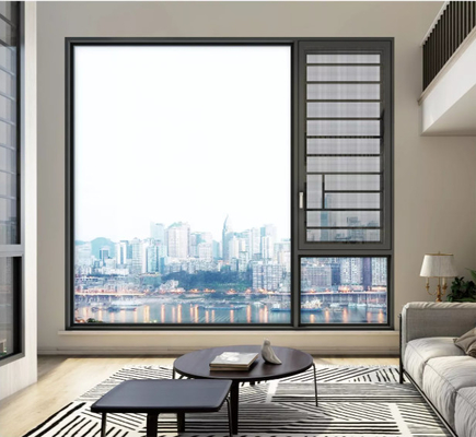 T5 Aluminium Casement Window Screen Integrated Inward Outward Opening System