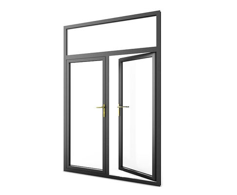 Two Track Flush Casement French Doors , Waterproof Aluminum Hinged Screen Doors