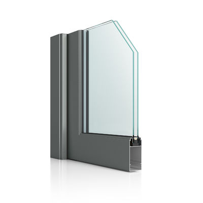Single Hinged Glass Aluminum Bathroom Doors Vertical Casement Hollow Glass