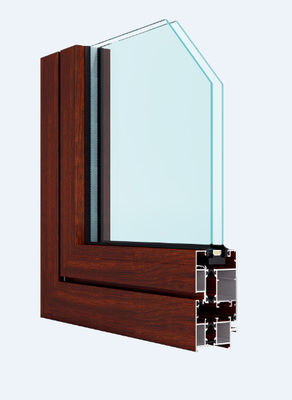 Flat Rail Threshold Grey Aluminium Double Glazed Windows Sliding Sash UPVC