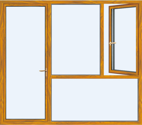 Flat Rail Threshold Grey Aluminium Double Glazed Windows Sliding Sash UPVC
