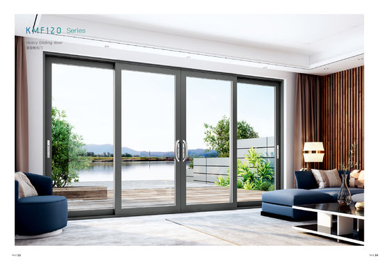 Insulated Glass Aluminum Sliding Doors Heavy Style Energy Saving For Terrace