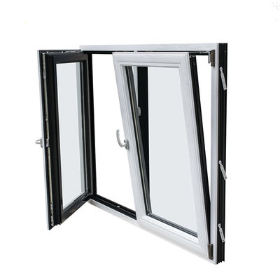 Double Glass Aluminium Tilt And Turn Windows , Inswing Casement Window