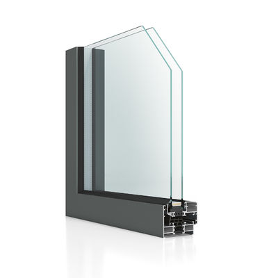 Heat Insulation Aluminium Casement Windows Internal Open Glass 12mm Thickness