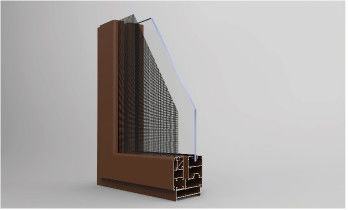 Thermal Break Aluminum Casement Windows , Anodized Wooden Double Glazed Windows