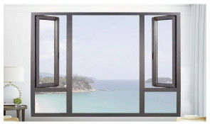 Thermal Break Aluminum Casement Windows , Anodized Wooden Double Glazed Windows