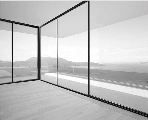 OEM Aluminum Frame Sliding Glass Doors  Anodized Panoramic Bronze For Patio