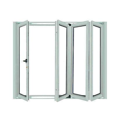 Thermal Break aluminium glass folding doors Vertical Anodized Powder Coated