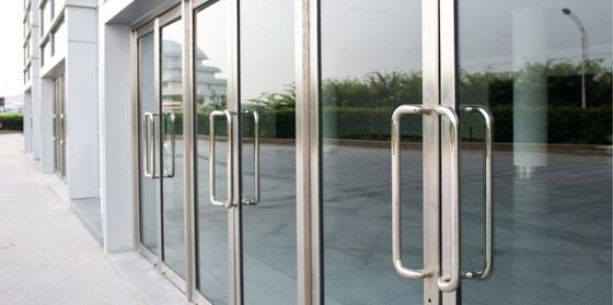 Entrance Aluminum Swing Doors Manual Or Automatic Sensor Open For Mall