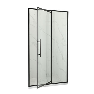 Extruded Aluminum Bathroom Doors , Vertical Waterproof Sliding Door Tinted Glass