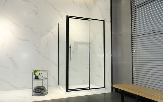Extruded Aluminum Bathroom Doors , Vertical Waterproof Sliding Door Tinted Glass