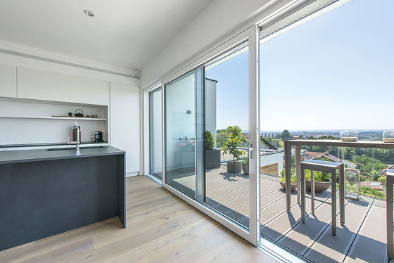 Patio Aluminium Sliding Door For Balcony Fluorocarbon ISO9001