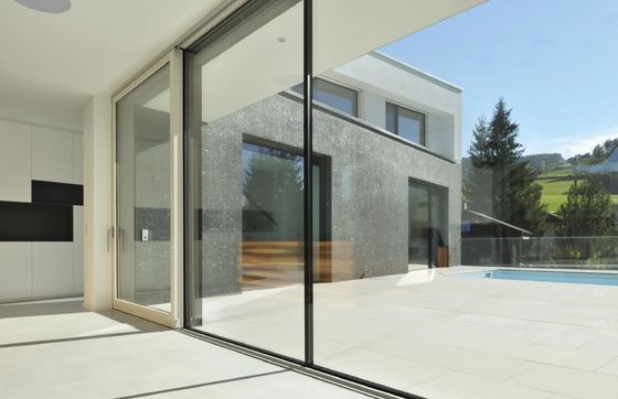 Villa External Aluminium Sliding Door , Glass Sliding Door With Aluminum Frame