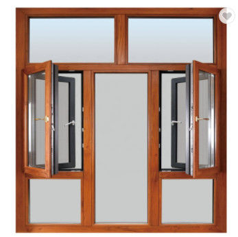 KLUK Aluminium Swing Windows , Double Swing Out Windows With Grill And Mesh