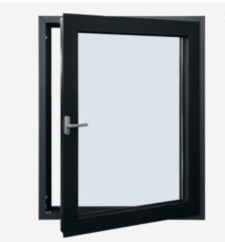 Triple Glazed Tilt And Turn Windows Black Aluminium Framed Impact Glass