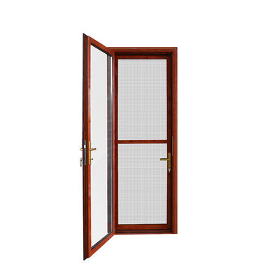 Hollow Glass  Aluminium Glass Swing Door , Aluminium Mosquito Mesh Door