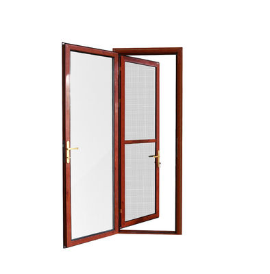 Hollow Glass  Aluminium Glass Swing Door , Aluminium Mosquito Mesh Door