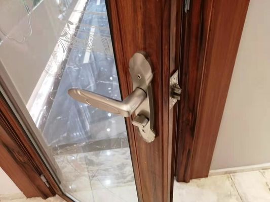 Hollow Glass  Aluminium Glass Swing Door , Aluminium Mosquito Mesh Door