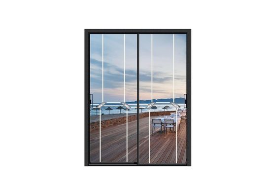 Concave Handle Aluminium Powder Coated Sliding Doors Triple Rail Patio Doors