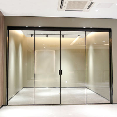 Concave Handle Aluminium Powder Coated Sliding Doors Triple Rail Patio Doors