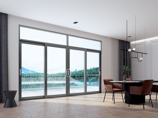 Balcony Aluminum Sliding Doors Eco Friendly Emerald With Grills