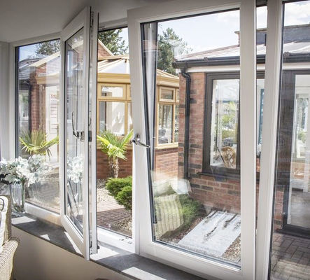 Luxury Villas Aluminium Tilt And Turn Windows Powder Coated Double Glazed