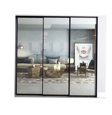 Modern Aluminum Single Track Narrow Sliding Glass Hanging Doors