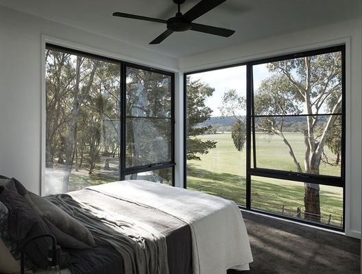 black Aluminum Top Hanging Swing Open Windows Good Air Tightness