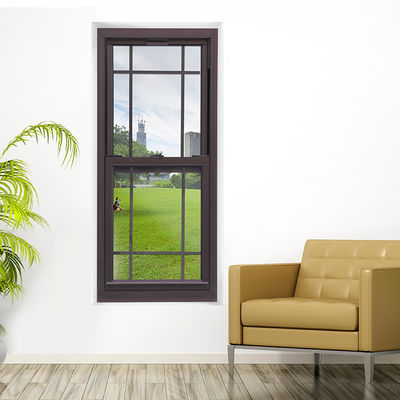 Vertical Up And Down Sliding Windows French Aluminum White Frame