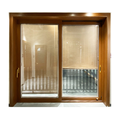 Impact T5 Aluminum Frame Double Glass Sliding Door With Top Accessories
