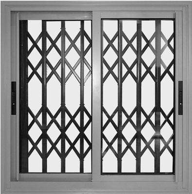 1.0mm - 2.0mm Black Grey Aluminium Sliding Windows Fixed Hinge With Handle