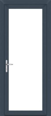 Single Hinged Glass Aluminum Bathroom Doors Vertical Casement Hollow Glass