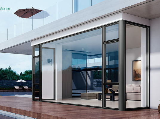 Frameless Aluminium Casement Windows Sealed Insulation Fireproof
