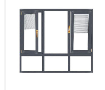 Thermal Break Aluminum Casement Windows , Anodized Wooden Double Glazed Windows