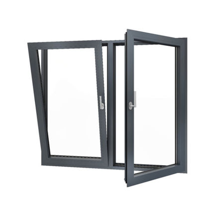 ODM Aluminum Tilt And Turn Windows , Horizontal Double Tempered Glass Window