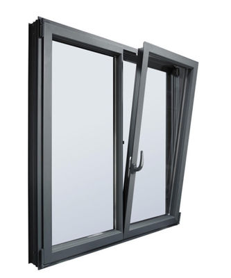 ODM Aluminum Tilt And Turn Windows , Horizontal Double Tempered Glass Window