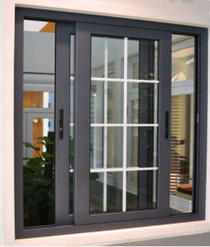 4 Track Aluminium Sliding Windows , Horizontal Sliding Sash Windows