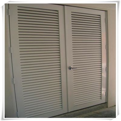 Exterior Aluminium Louver Doors Tempered Glass With Ventilation