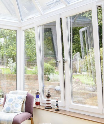 Luxury Villas Aluminium Tilt And Turn Windows Powder Coated Double Glazed