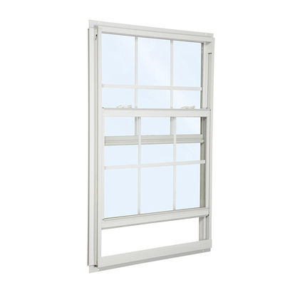 Vertical Up And Down Sliding Windows French Aluminum White Frame