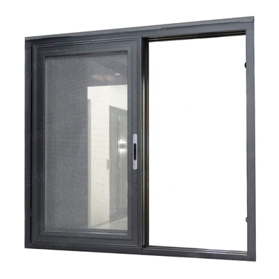 6mm Double Glazed Aluminium Sliding Windows For Kitchen Deep Anodized Surface