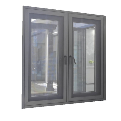 1.0-1.5mm Soundproof Aluminium Casement Windows Deep Grey