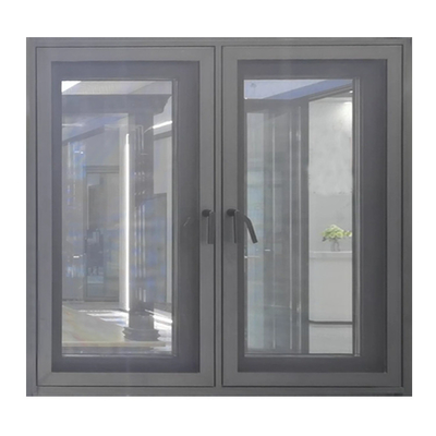 1.0-1.5mm Soundproof Aluminium Casement Windows Deep Grey