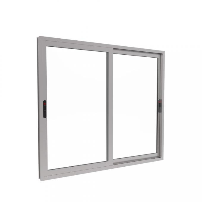 ODM Commercial Aluminum Horizontal Sliding Windows , Two Track Sliding